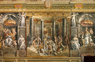 Bautismo de Constantino de Gianfrancesco Penni